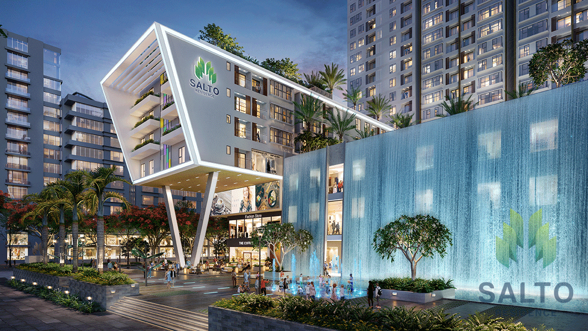 Thác nước tại Salto Residence