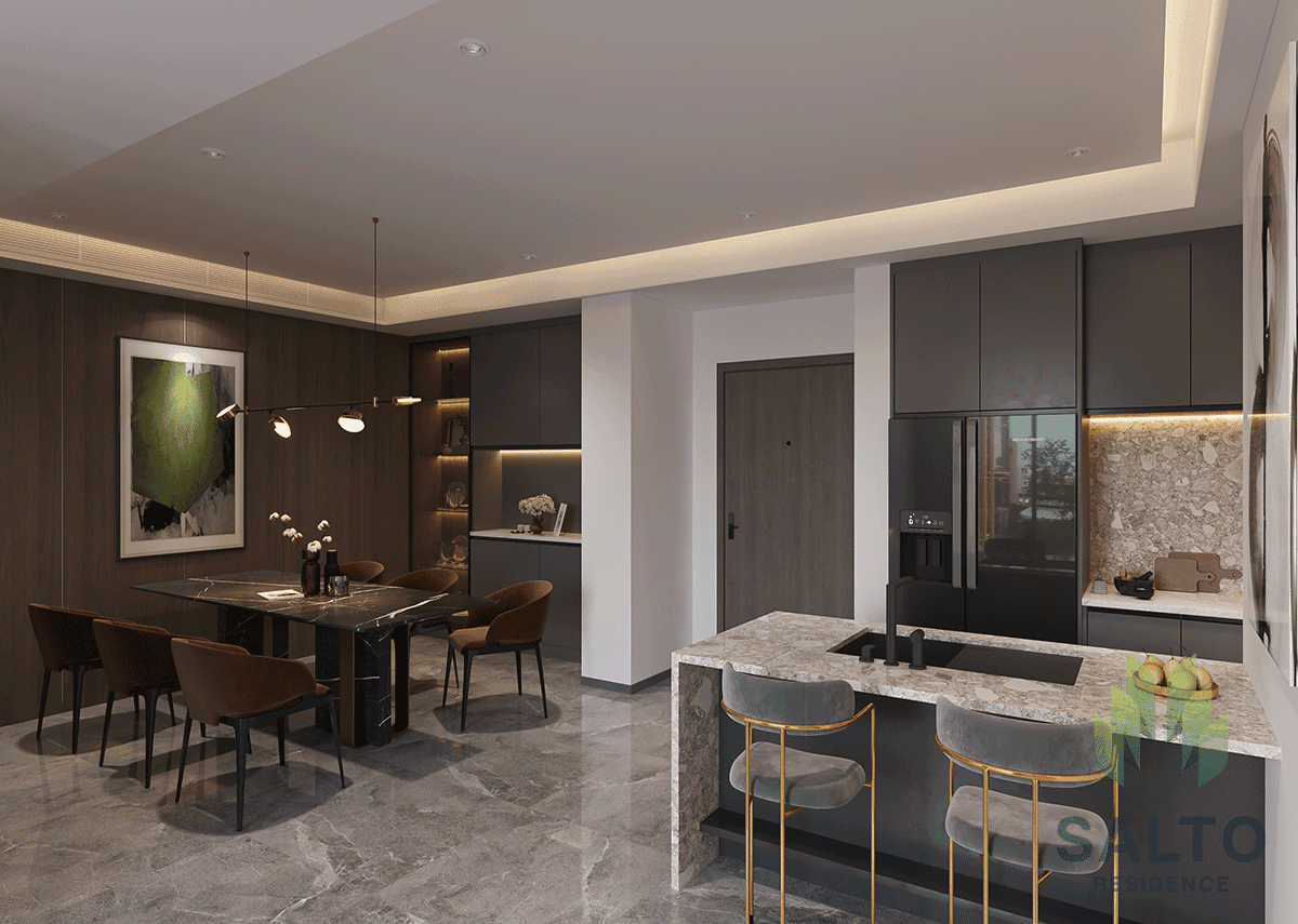 Phối cảnh căn hộ mẫu Salto Residence 3 phòng ngủ