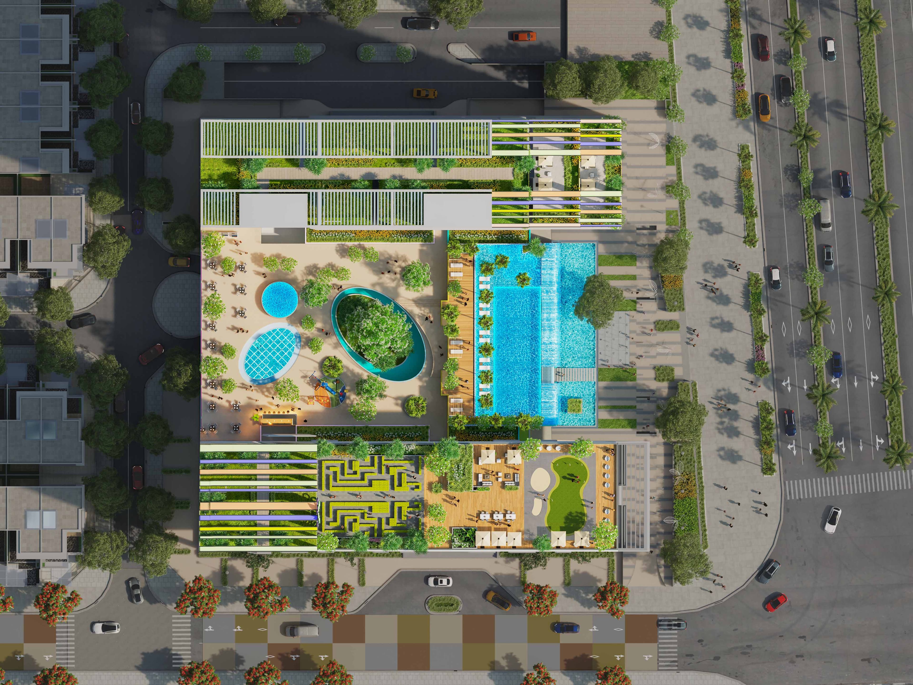 Phối cảnh dự án Salto Residence nhìn từ trên cao