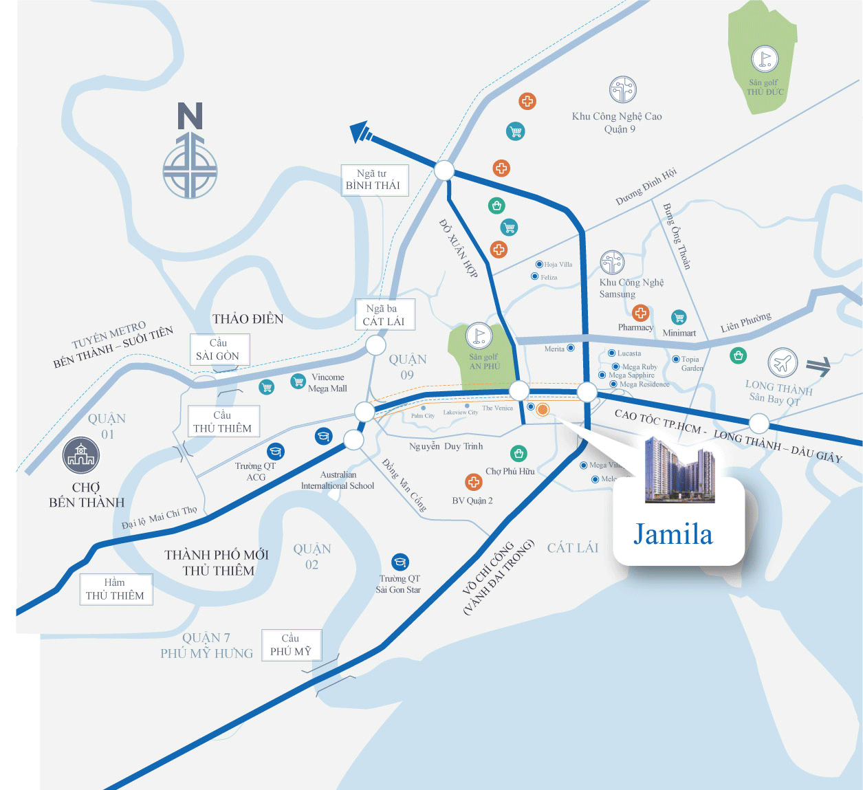 Vị trí dự án Jamila
