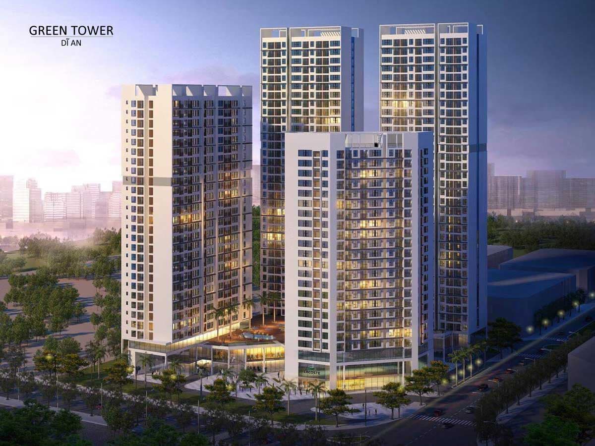 Phối cảnh dự án Green Tower
