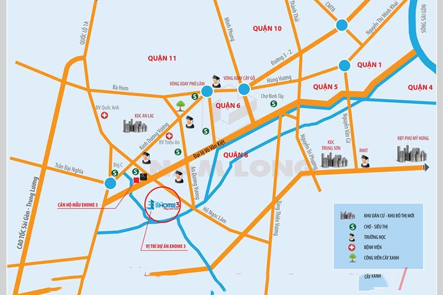 Vị trí dự án Ehome 3