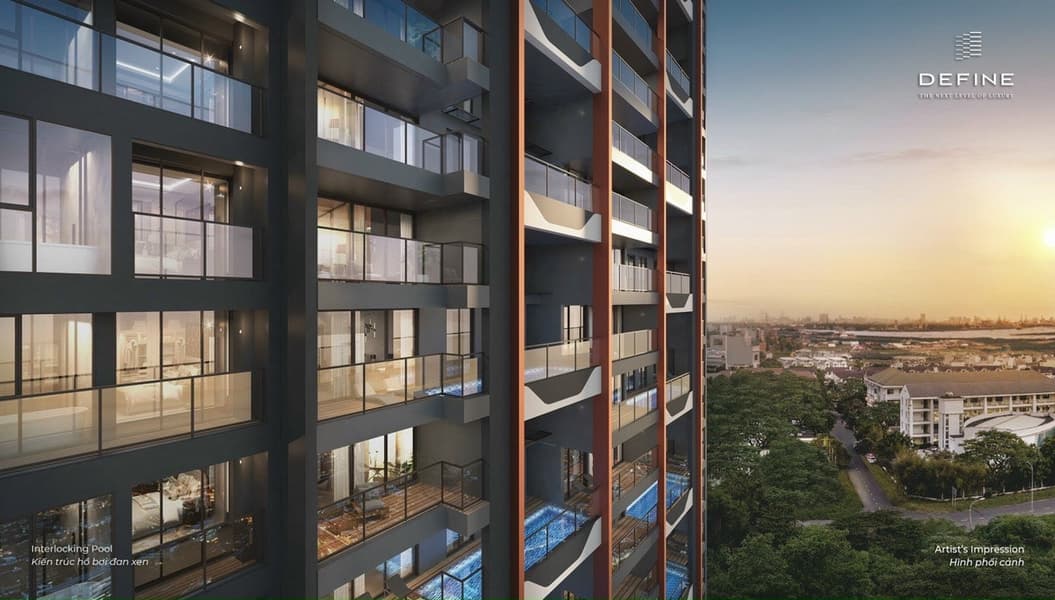 Ban công căn hộ tại Define