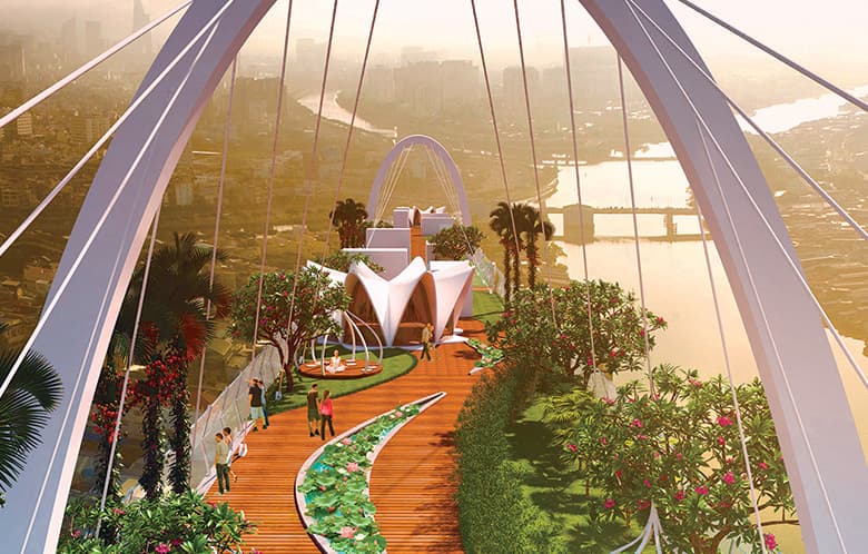 Vườn trên không dự án Diamond Lotus Riverside