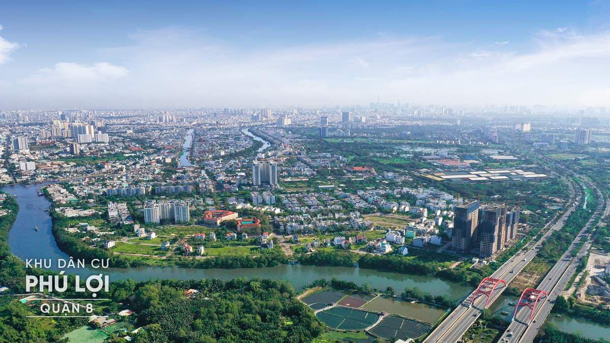 Khu dân cư Phú Lợi nằm ven sông thoáng mát