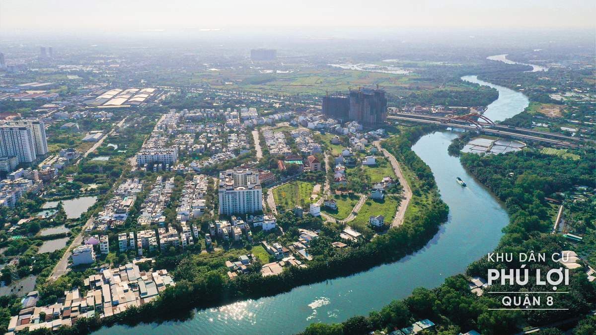 Khu dân cư Phú Lợi nằm ven sông thoáng mát