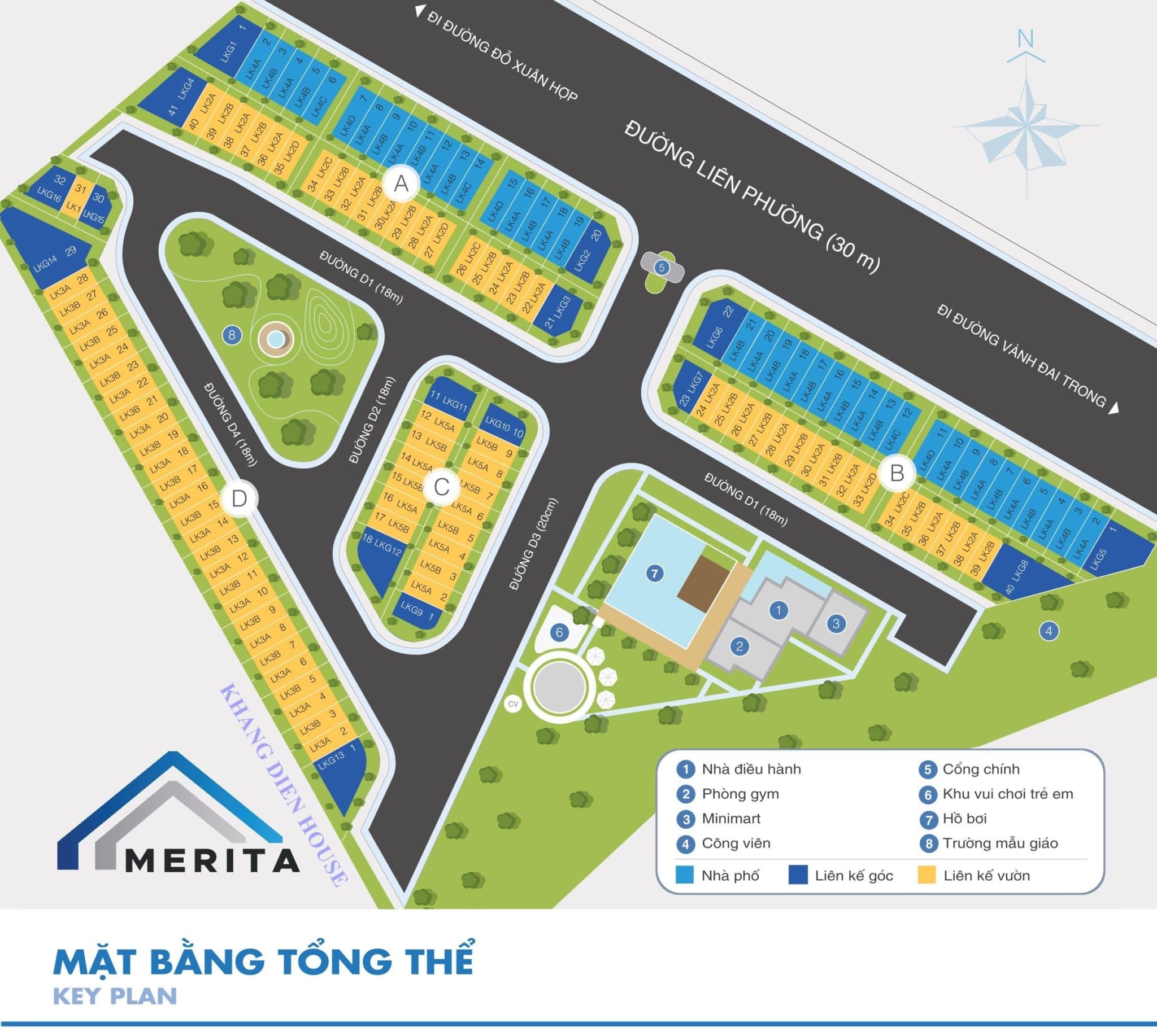 Phân khu dự án Merita