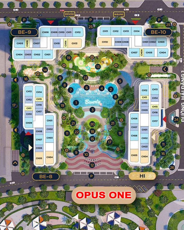 Phân khu dự án Opus One