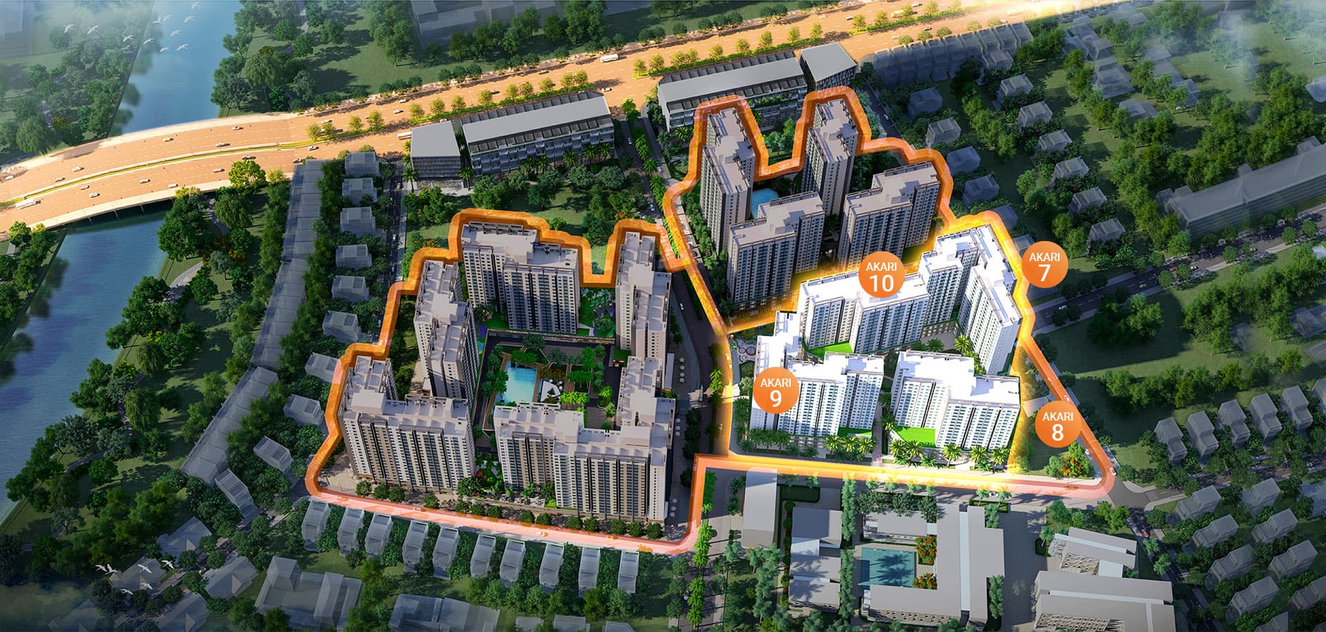 Phân khu dự án Akari City