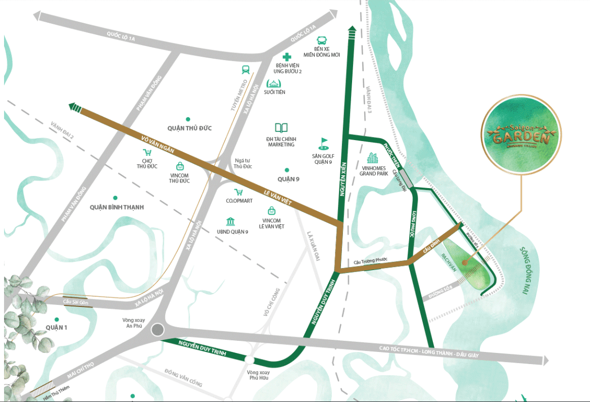 Vị trí dự án Saigon Garden Riverside Village