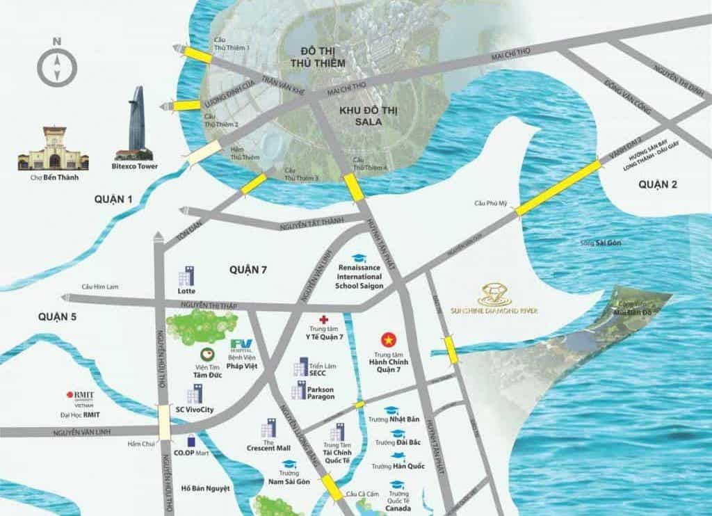 Vị trí Khu đô thị Peninsula