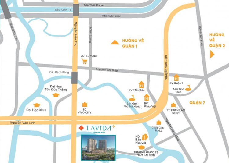Vị trí dự án Lavida Plus