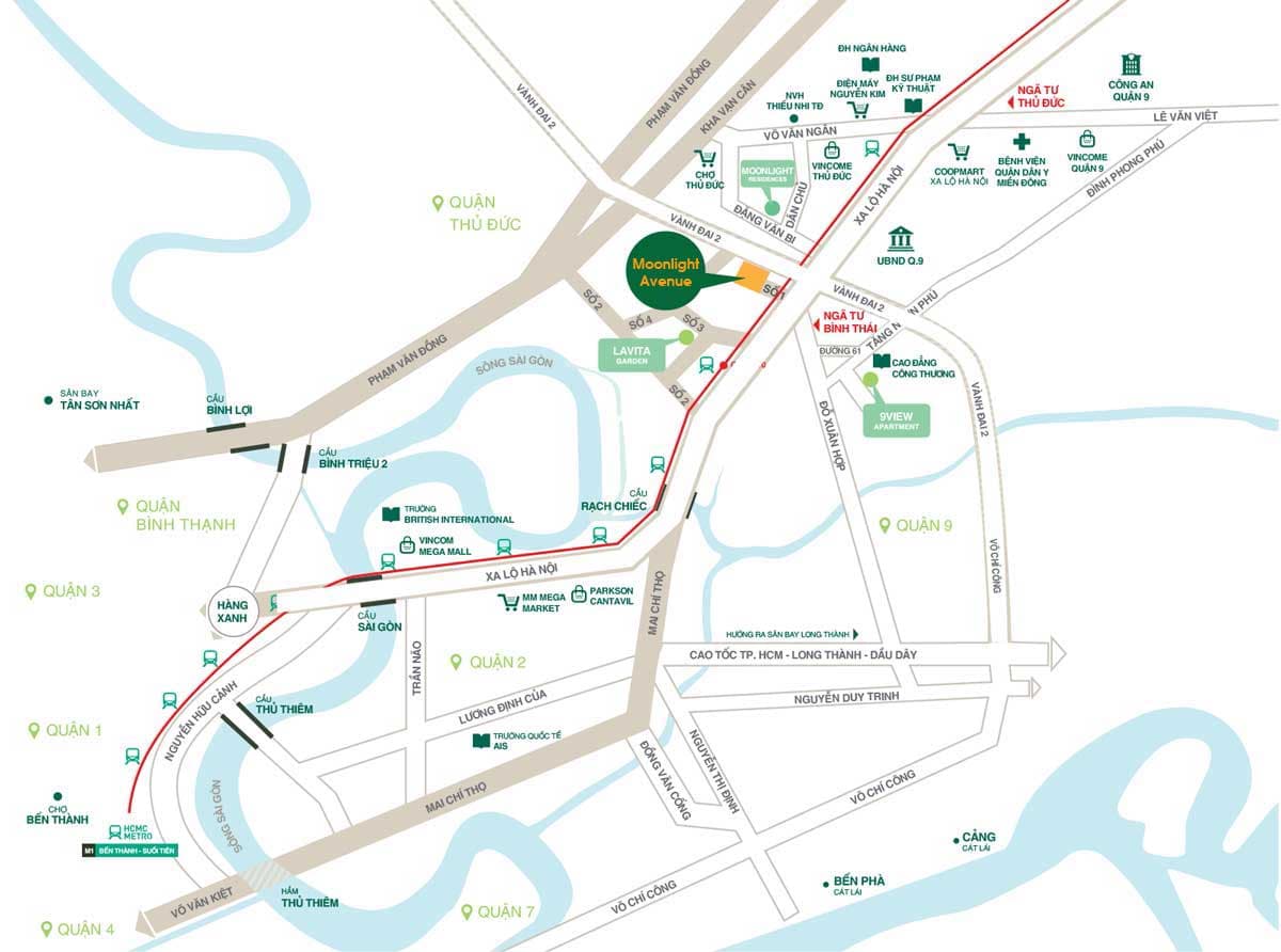 Vị trí dự án Moonlight Avenue