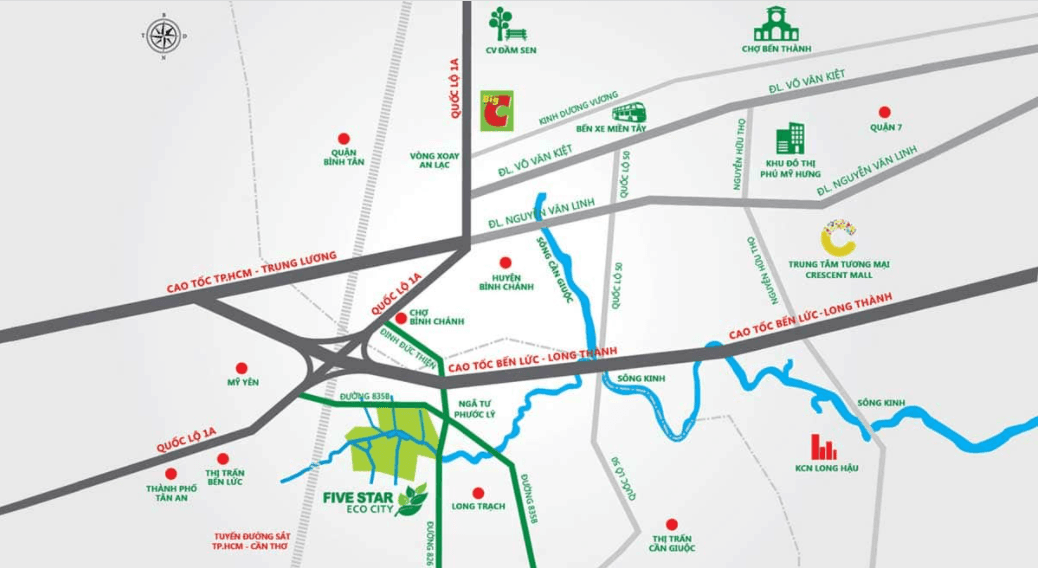 Vị trí dự án Five Star Eco City