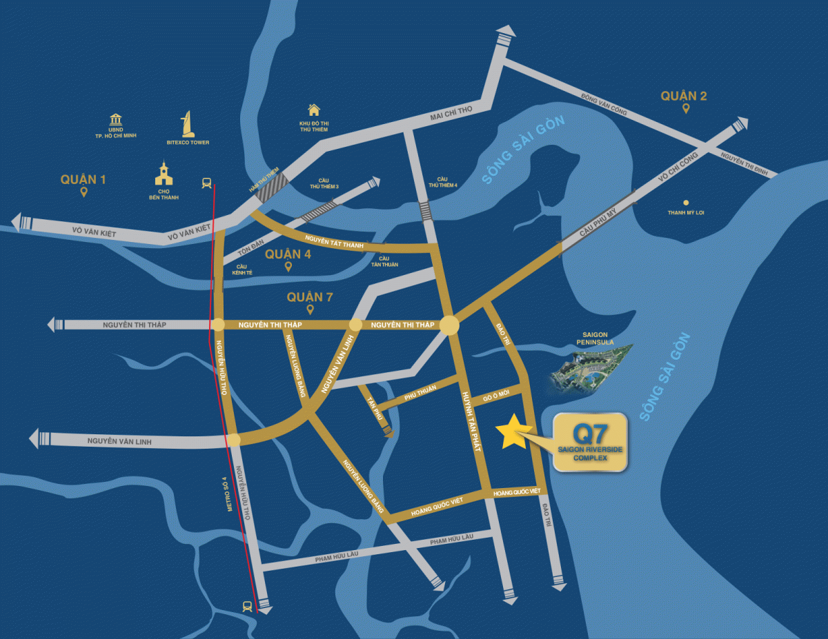 Vị trí dự án Q7 Saigon Riverside Complex