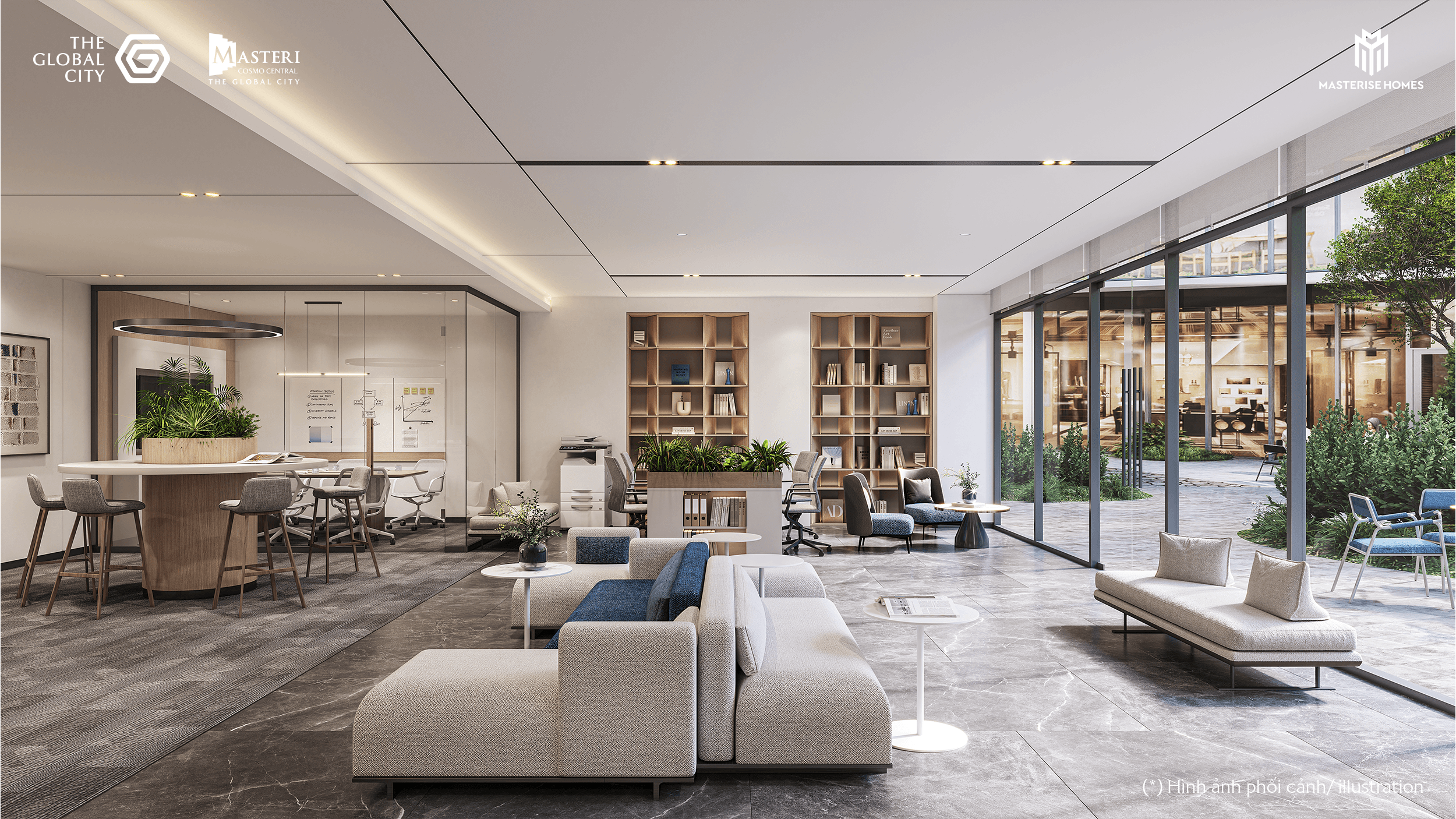 Phối cảnh tiện ích - Sảnh thang máy Masteri Cosmo Central (TC4) - KĐT The Global City_1