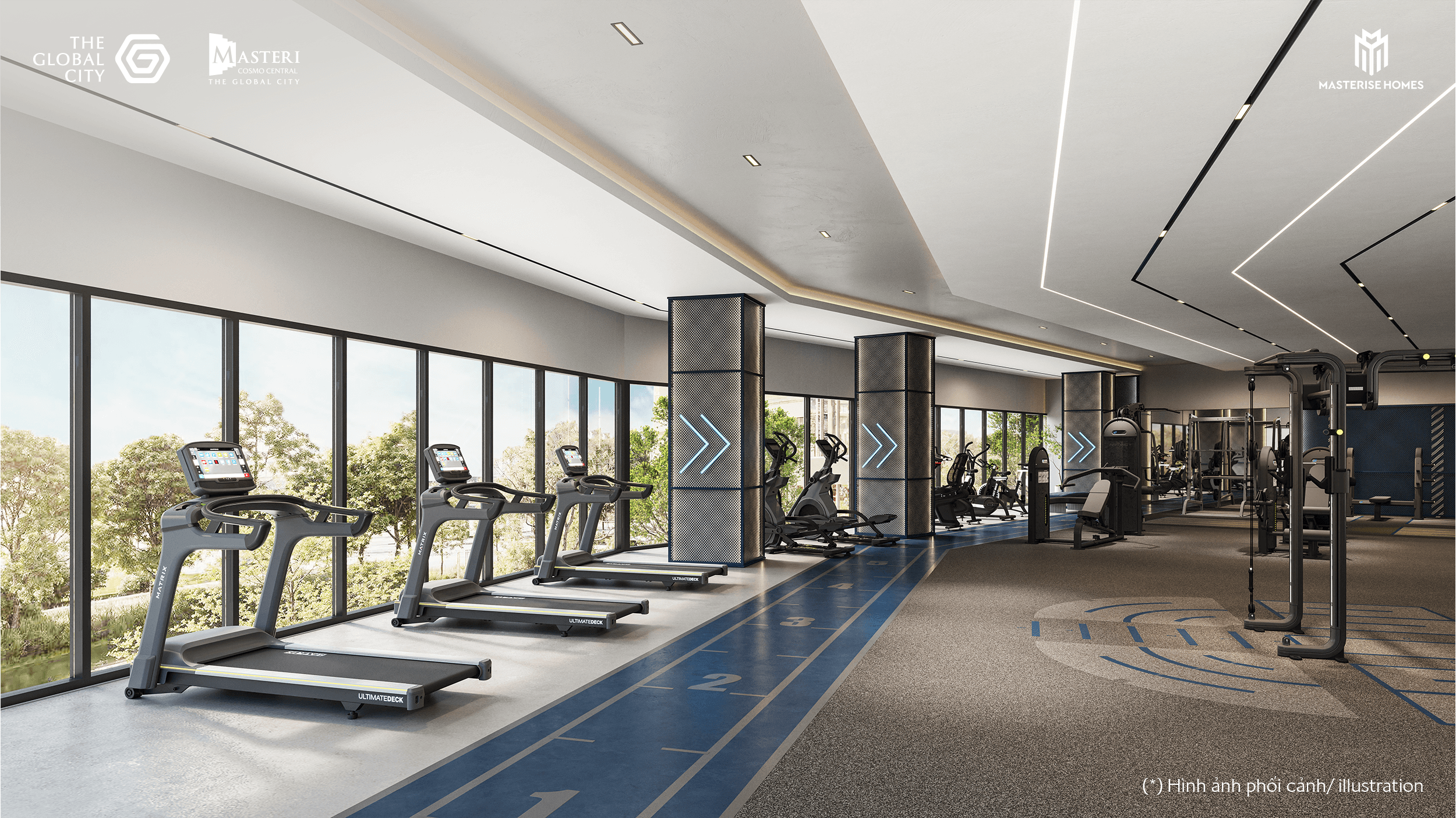 Phối cảnh tiện ích - Phòng tập gym Masteri Cosmo Central (TC4) - KĐT The Global City