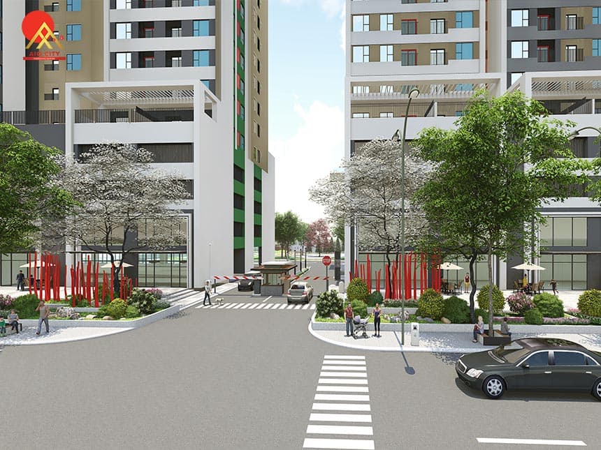 Nội khu dự án Aio City
