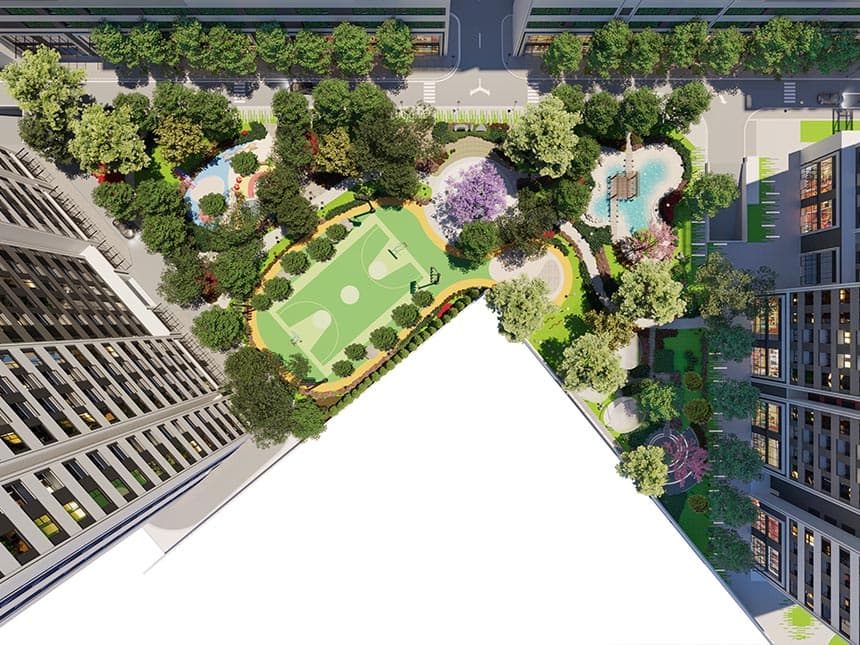 Nội khu dự án Aio City