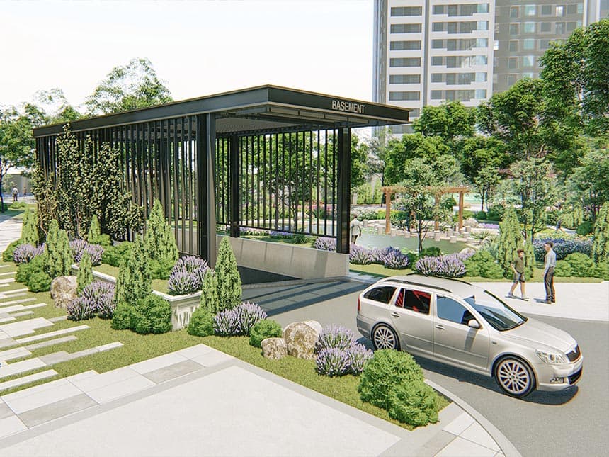Hầm xe dự án Aio City