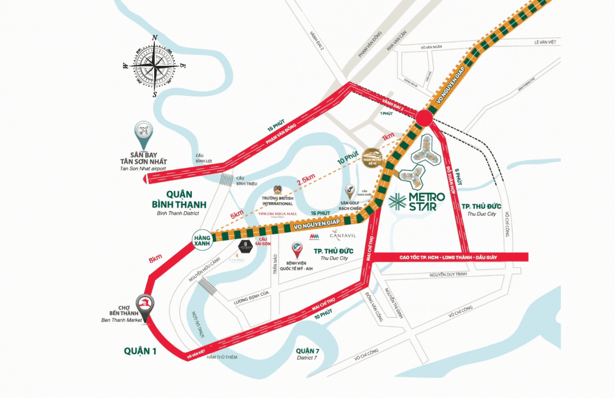 Vị trí dự án Metro Star