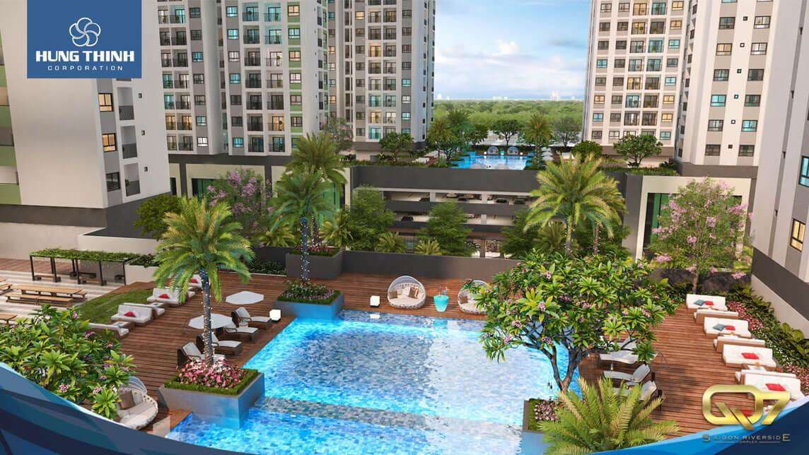 Hồ bơi tại Q7 Saigon Riverside Complex