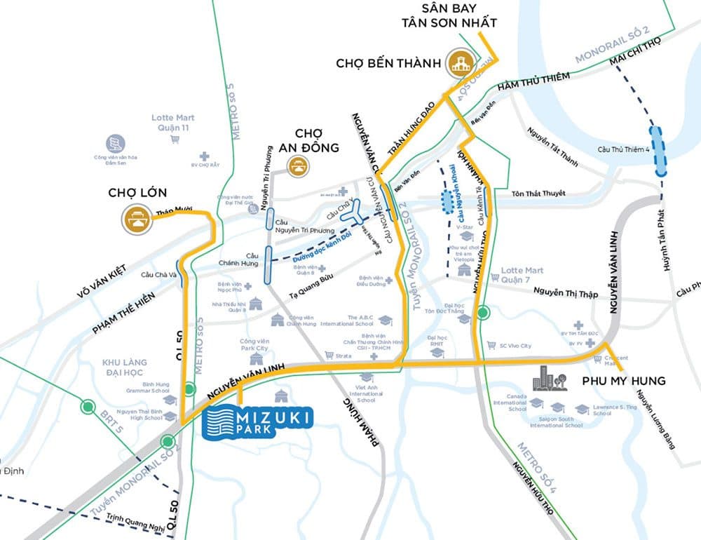Vị trí dự án Mizuki Park