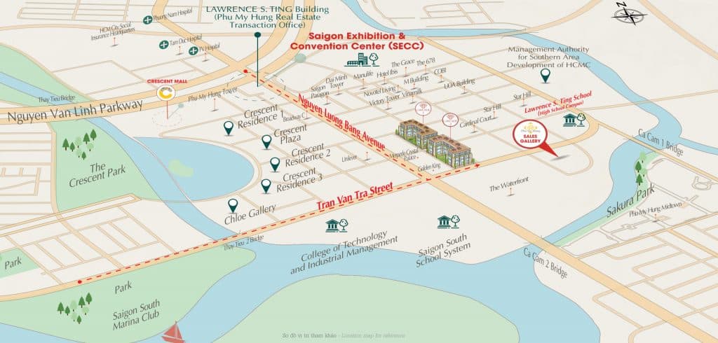 Vị trí dự án Phú Mỹ Hưng L'Arcade