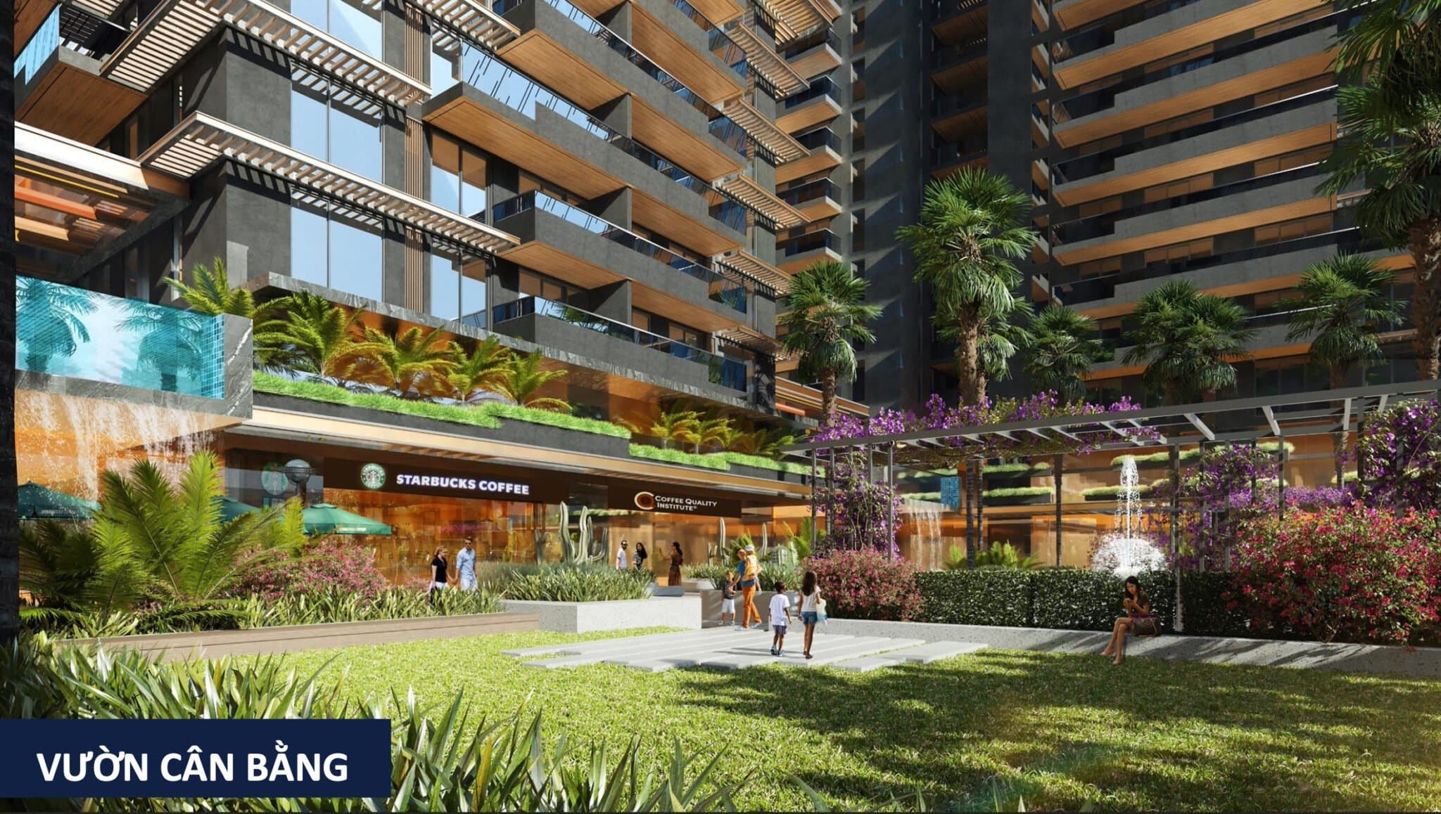 Vườn cân bằng tại Swiss-Belresidences Upper East Saigon