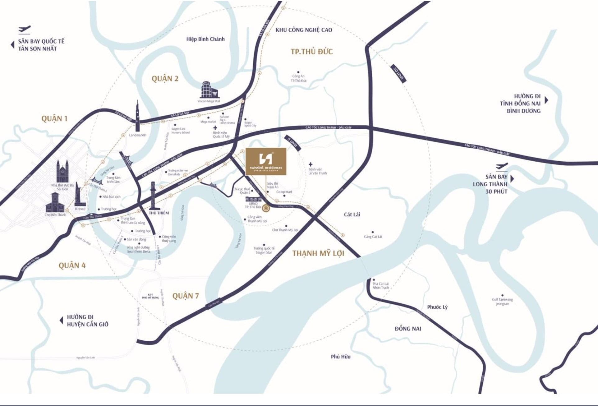 Vị trí Swiss-Belresidences Upper East Saigon