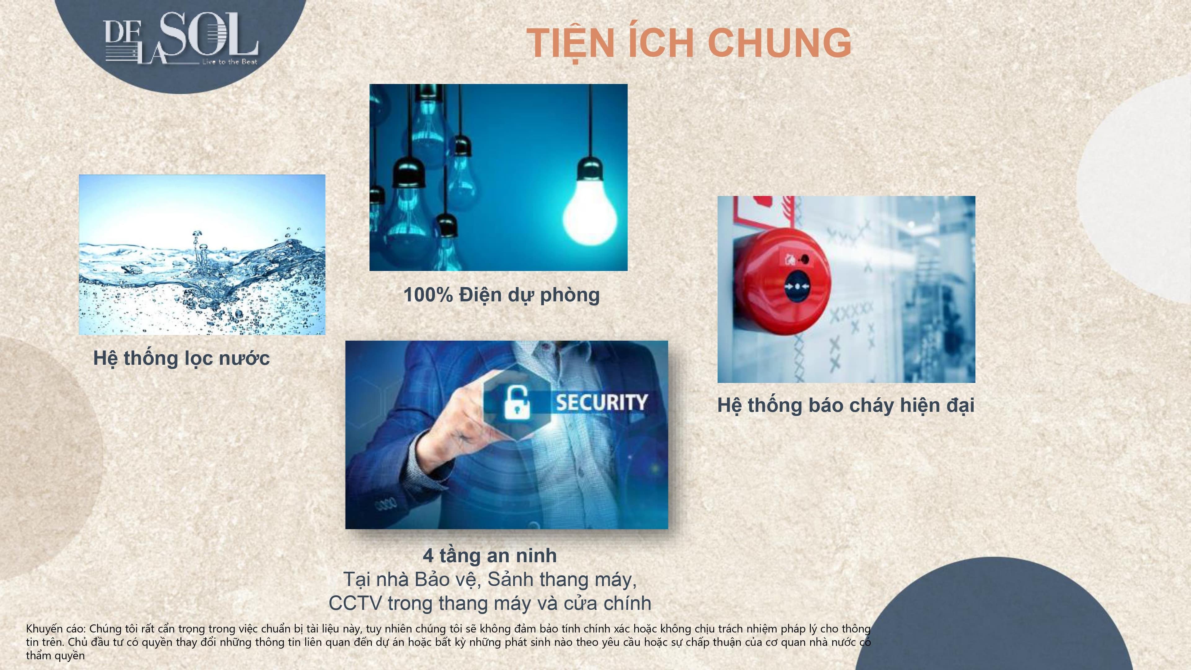 Tiện ích chung căn hộ tại De La Sol